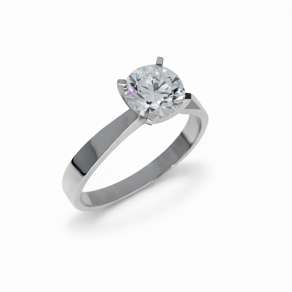 Lab-grown Solitair ring 1-1.10crt.